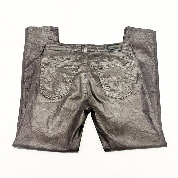 AG The Legging Ankle Super Skinny Ankle Dark Gray Coated Pants Size 27 - Picture 5 of 8